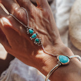 Hand Chain in Kingman Turquoise