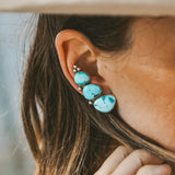 Ear Crawlers in Golden Hills Turquoise