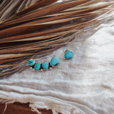 Ear Crawlers +Stud Combo in Egyptian & Hubei Turquoise