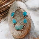 The Stepping Stone Bracelet in Campitos & Hubei Turquoise