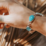 The Stepping Stone Bracelet in Campitos & Hubei Turquoise