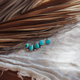 Ear Crawler + Stud Combo in Egyptian & Hubei Turquoise