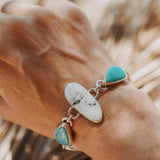 The Stepping Stone Bracelet in White Buffalo & Campitos Turquoise