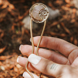 Mojave Hair Fork in Crystal Quartz