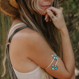 Boho Arm Band in Turquoise Mountain