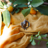 The Nova Ring in Honey Quartz (size 7.75)