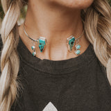 Bolt Choker in Kingman and Campitos Turquoise