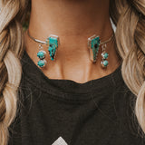 Bolt Choker in Kingman and Campitos Turquoise