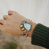 Statement Cuff in Larimar and Amber