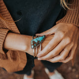 Statement Cuff in Iron Maiden Turquoise