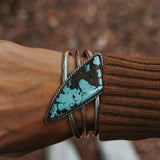 Statement Cuff in Iron Maiden Turquoise