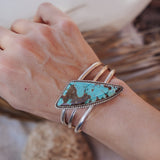 Statement Cuff in Iron Maiden Turquoise