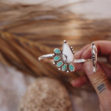 White Buffalo & Hubei Turquoise Cuff