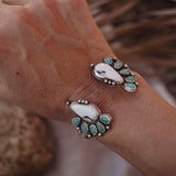 White Buffalo & Hubei Turquoise Cuff