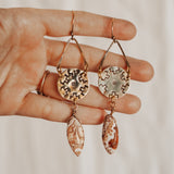 The Sun Drop Earrings with Red Jasper