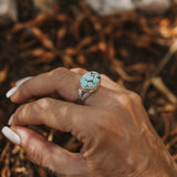 Horizontal Ring in Hubei Turquoise (Size 7)