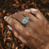 Horizontal Ring in Hubei Turquoise (Size 7)